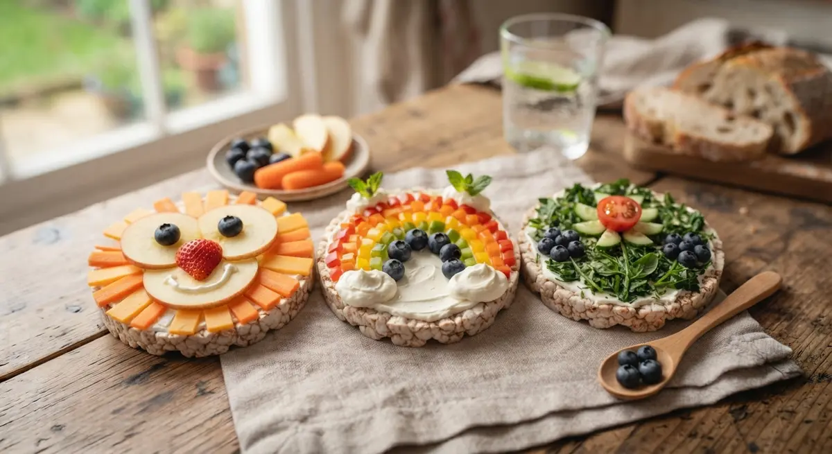 Rice Cakes with Cream Cheese Snack